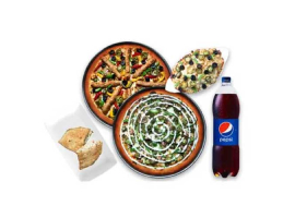Pizza Plus Pakistan 2x Large Pizza, 1x Chicken Pasta, 1x Chicken Calzone, 1x Drink 1.5 Ltr Family Plus For Rs.3000/-image-1183